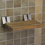 Teak shower seat adds function & form to showers!
