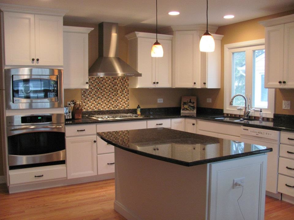 Classic white cabinets, soft craftsman door style
