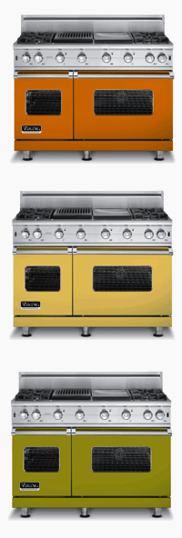 Viking has 24 color finish options for their appliances.